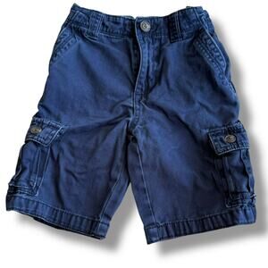 5/$35  Arizona Boys Navy Blue Cargo‎ Shorts Adjustable Waist - Size 6